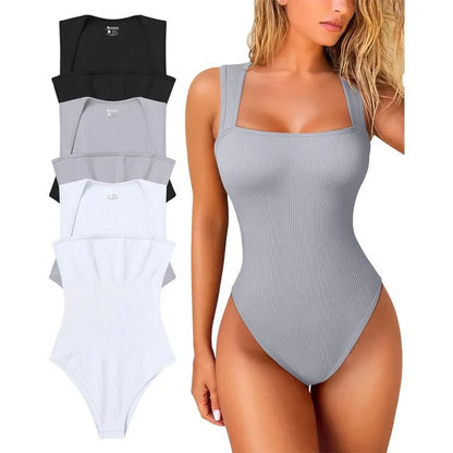 Sacy™ - Ribbed Sleeveless Bodysuits