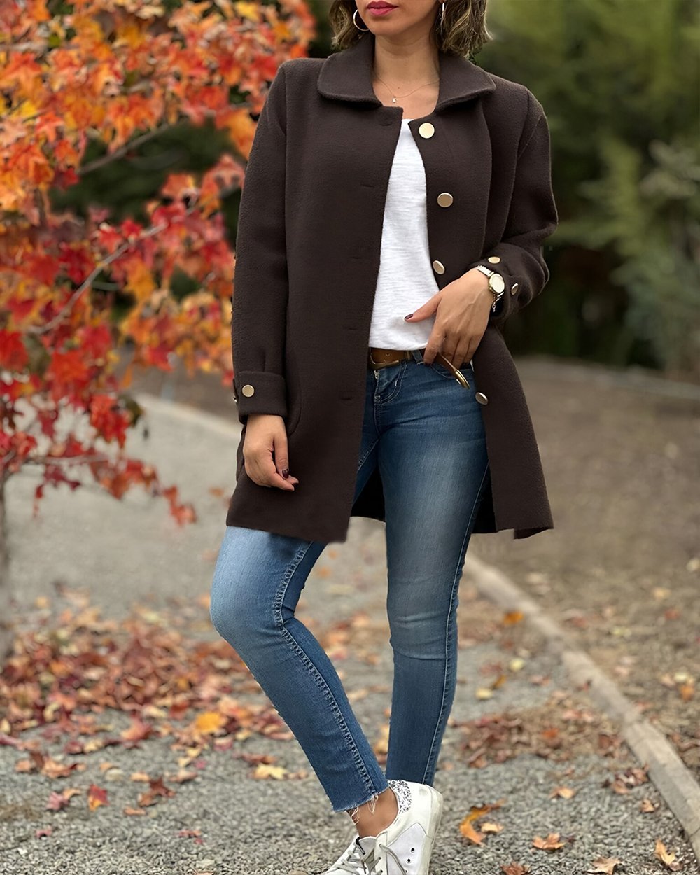 Sheldy™ - Solid Side Knot Women Coat