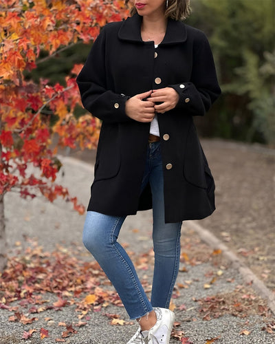 Sheldy™ - Solid Side Knot Women Coat