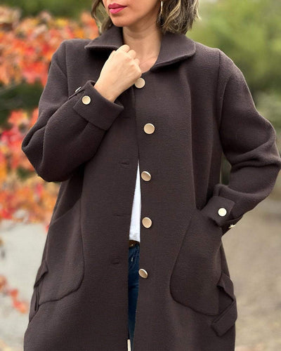 Sheldy™ - Solid Side Knot Women Coat