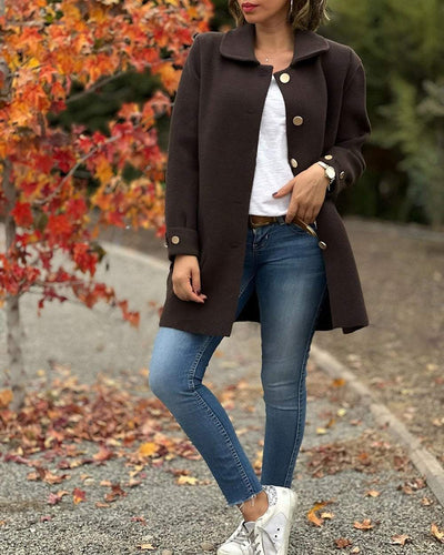 Sheldy™ - Solid Side Knot Women Coat