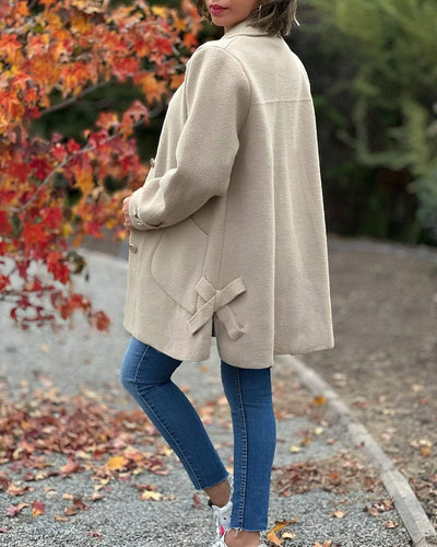 Sheldy™ - Solid Side Knot Women Coat