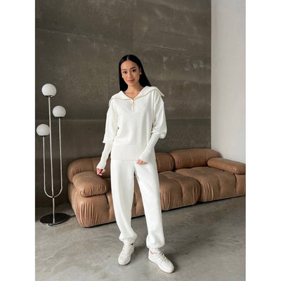 Tine™ - Women's Knitted Pullover Trousers Set